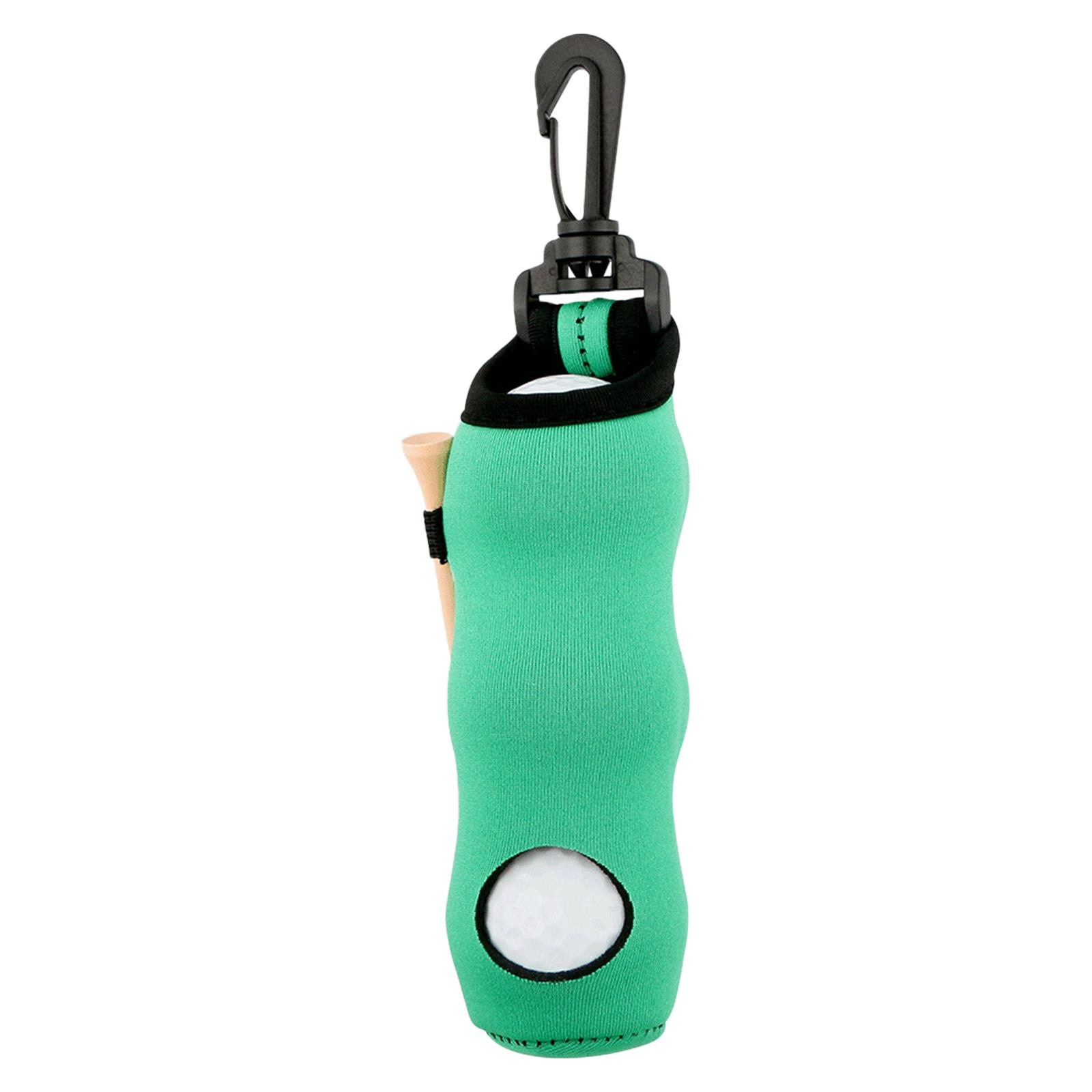 

Golf Ball Carry Bag Holder 2 in 1 Golf Ball & Golf Tee Holder Pouch with Clip Gifts for Golf Lovers Friends зелений
