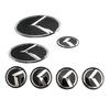 7pcs ABS Auto Emblem for KIA K2 K3 KX3 K5 Sorento Rio Forte Sportage Ceed T25 Optima Carens Front Trunk Steering Wheel Hub Stickers
