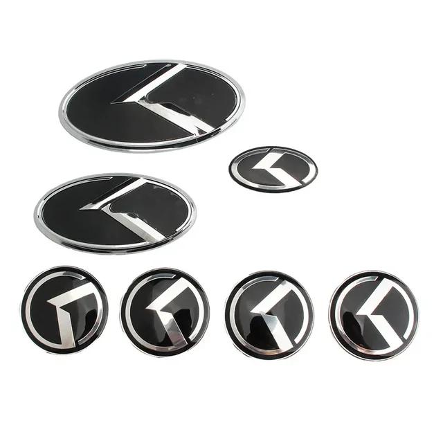 7pcs ABS Auto Emblem for KIA K2 K3 KX3 K5 Sorento Rio Forte Sportage Ceed T25 Optima Carens Front Trunk Steering Wheel Hub Stickers