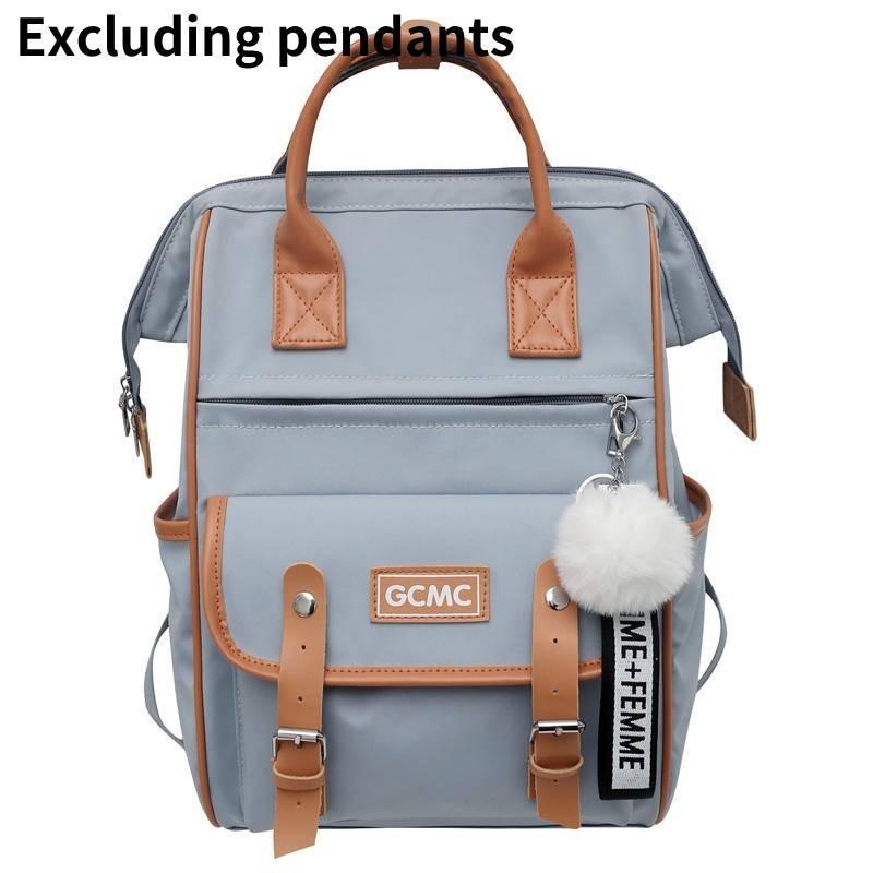 Large Capacity High Fashion Nylon Backpack For Girls With Computer Insert Pocket