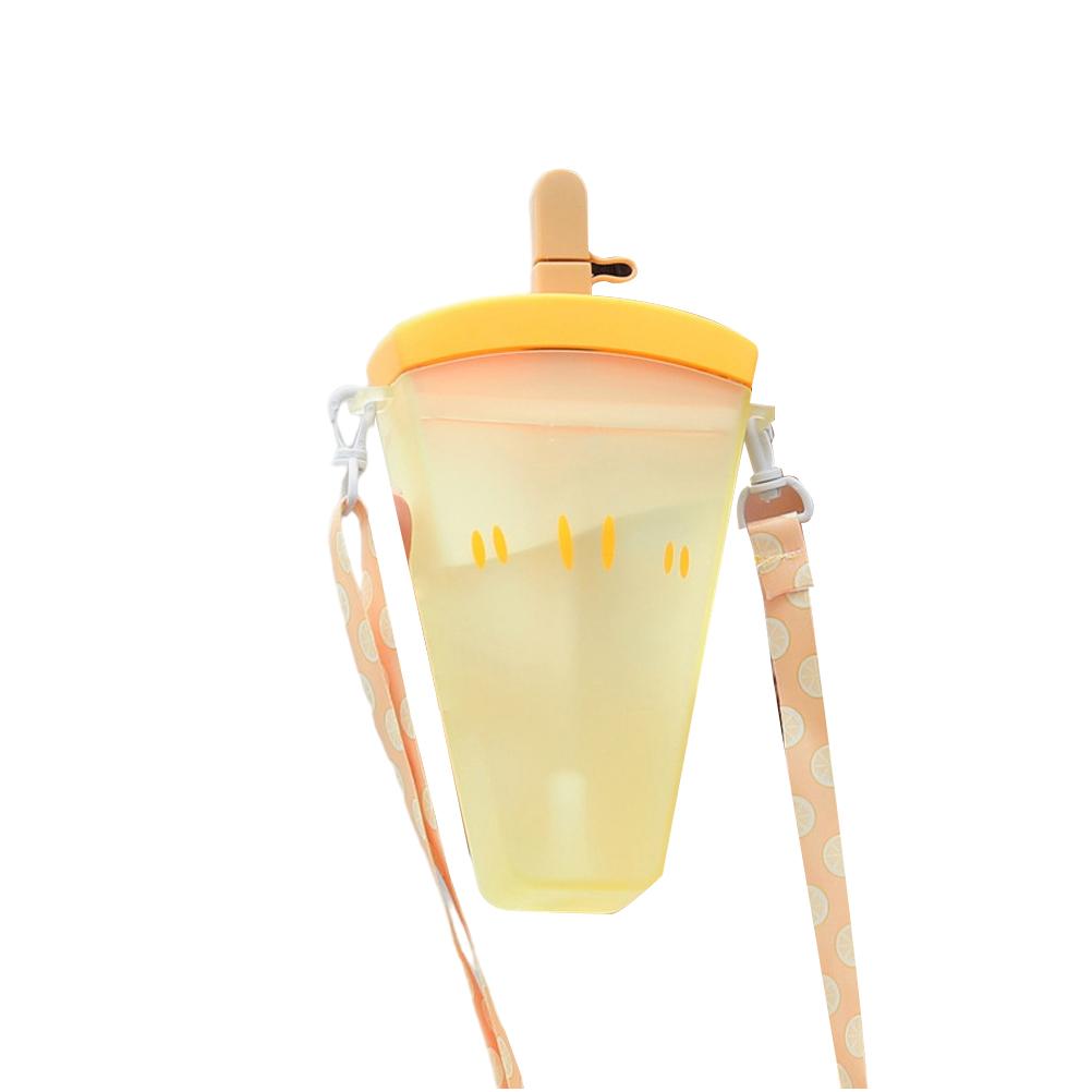 Cute Watermelon Ice Cream Bottle 320ml with Strap Pink