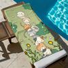 Cute cat jigsaw puzzle pattern microfiber beach towel is highly absorbent, suitable for swimming and beach outings