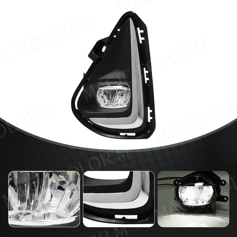 Led Fog Lights For Toyota Corolla Axio 2018 2019 2020 2021 Fog Lamp Assembly Grill Headlight Wires Button Frame Chrome Covers