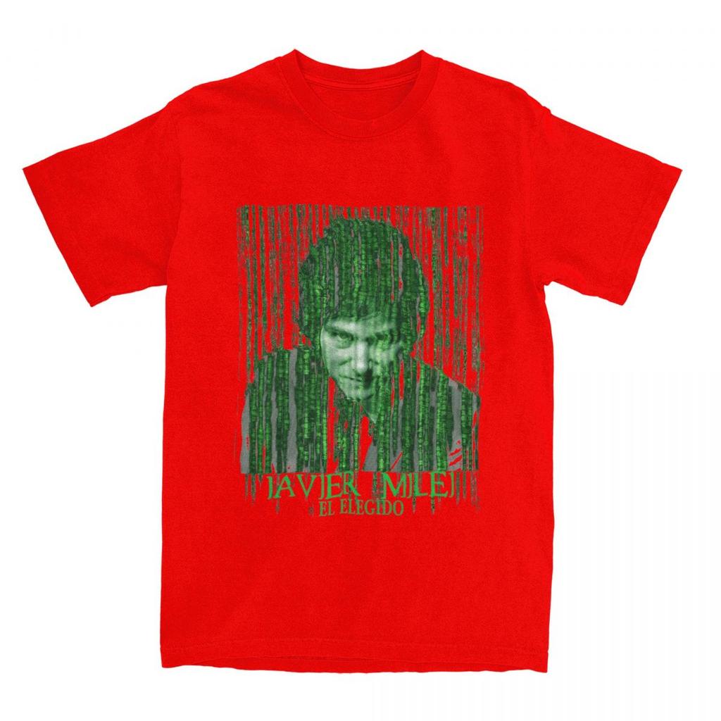 Javier Milei T-Shirt Summer the chosen one El Elegido Matrix Funny T-Shirts Cotton Fashion Tshirt For Men Short Sleeve Top Tees