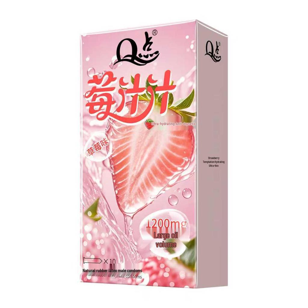 Q Point Thorn Set: Erotic Couples' Condoms with Large Particles, 2pcs/pack