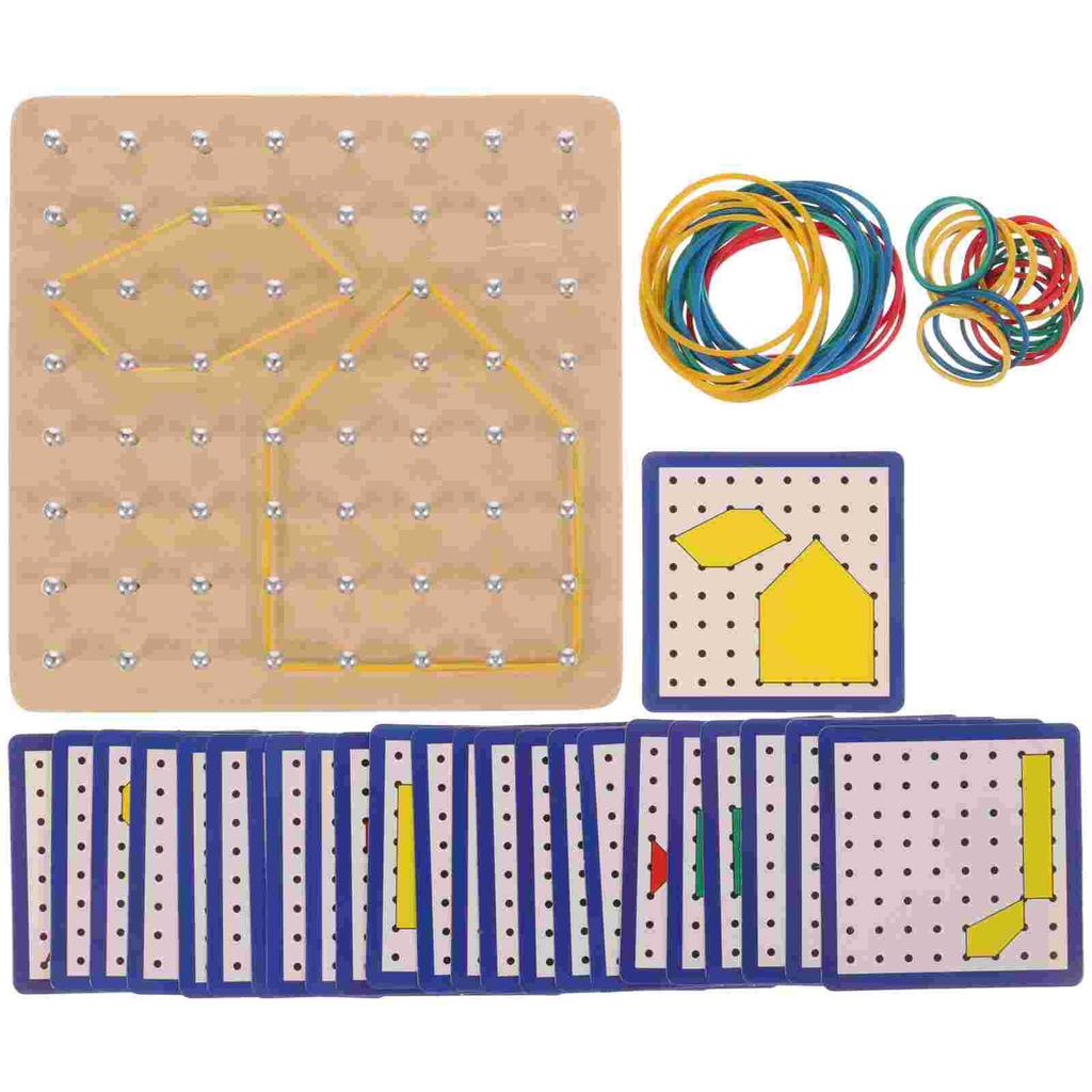 1 Set Wooden Graphic Learning Toy Kids Educational Toy Children Math Teaching Tool