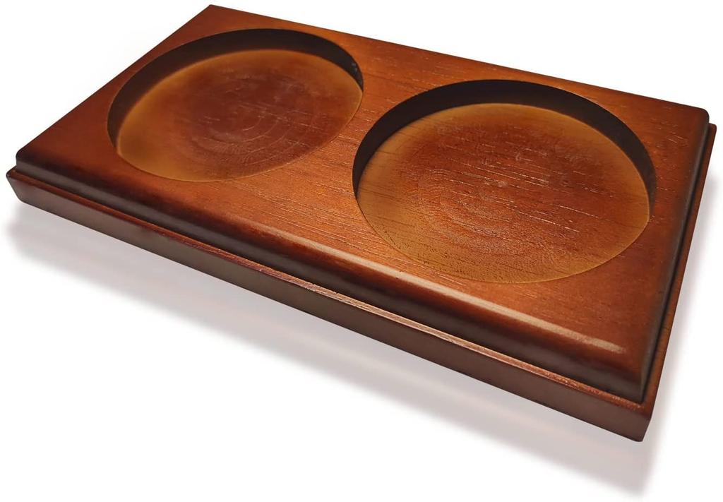 Hion Salt and Pepper Mill Tray, Oak Wood Tray, Salt & Pepper Grinder Accessory (2.76"7cm Inner Diameter). Compatible with Most Mills and Shakers.