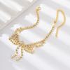 Exaggerated Rhinestone Chain With Diamond Fringed Anklet Female, Bohemian Personality Beach Body Chain Jewelry