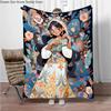 Beauty and The Beast Snow White Flannel Blanket Soft Warm Throw Blanket Blanket For Sofa Office Bed Office Camping Travelling