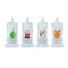 Christmas Themed Water Injection Transparent Simulation LED Electronic Candle Santa Claus Snowman Christmas Tree Snowflakes