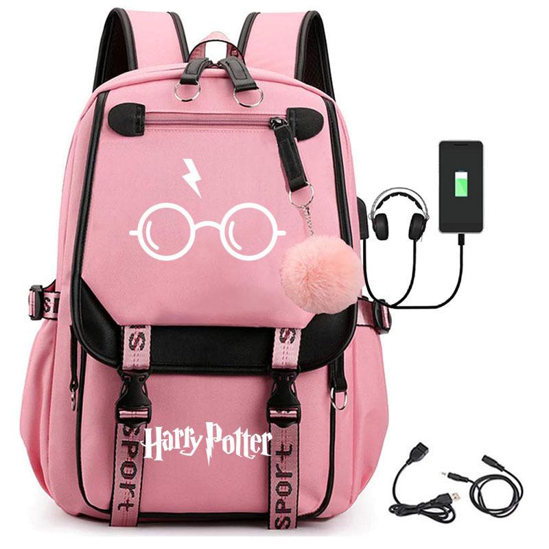 Large Capacity Schoolbag with Shoulder Strap; Student Three-piece Pencil Case Set