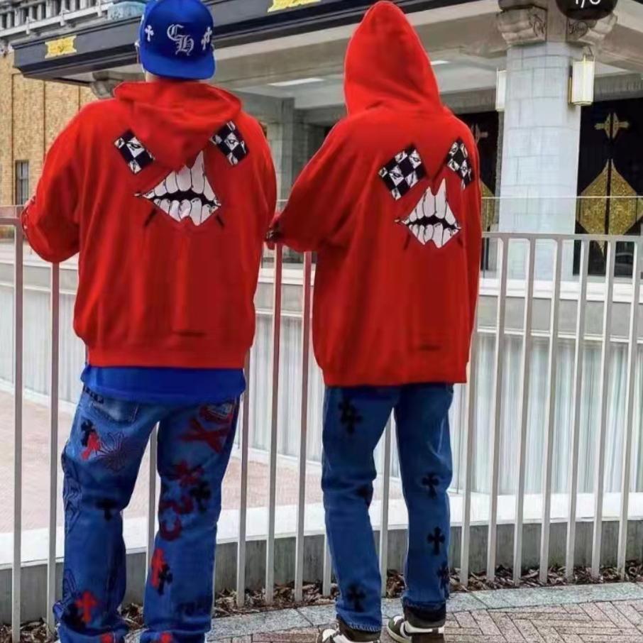 8399 CHROME HEARTS 2025 New Spring and Autumn Plus-size Thin Style Classic Style Logo Hooded Sweatshirt for Couples