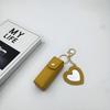 1 Pièce Enveloppe Rouge Portable Miroir d'Amour Étui de Protection en Cuir pour Rouge à Lèvres Porte-clés Pendentif Mignon et Minimaliste