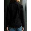 New Long-sleeved Deer Suede Shirt – Women’s Fitted Casual Shirt with Pockets