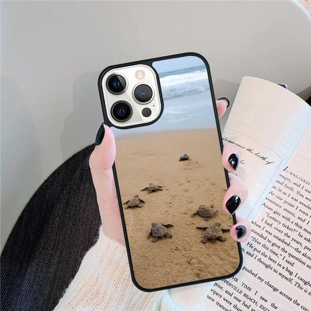 Baby Sea Turtles Beach Phone Case Cover For iPhone 17 Air 15 16 Pro Max 14 13 12 11 Pro Max Plus Coque Shell
