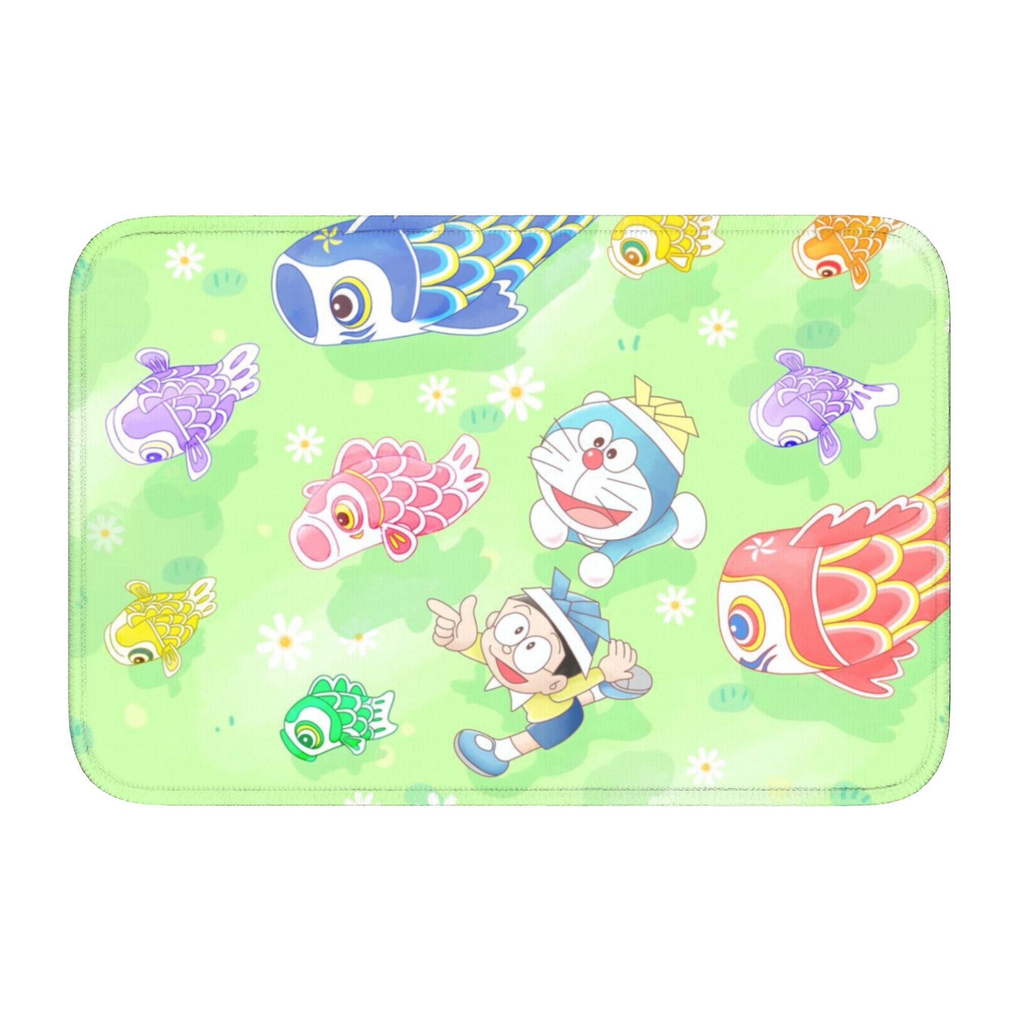 

D-Doraemons Cartoon Front Door Mat Anti-Slip Indoor Welcome Waterproof Doormat Living Room Entrance Rug Carpet Footpad 60cm x 90cm