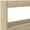 LED Headboard with Shelves Sonoma Oak 100 x 17 x 102 cm