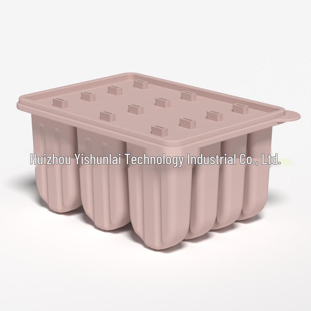 Silicone Ice Cube Tray with Lid: 4-Grid Frozen Soup & Food Storage Box