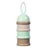 Colourful baby 3 tier milk powder box Individual tiered milk powder compartments Children's portable rotating milk powder box1PC