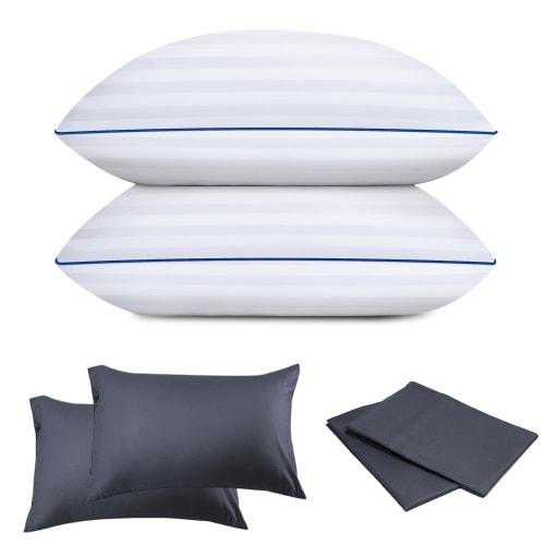[.co.jp Exclusive] VOTUDX Hotel-Quality Pillow, Breathable, Comfortable To the Touch, High-Resilience, Soft, Suitable for Side, Back, and Stomach Slee