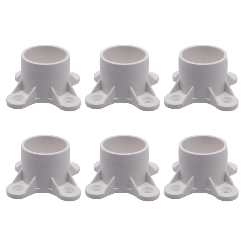 Plastic Flange Caps PVC Pipe End Caps with Screw Holes Flange Connectors Set for Furniture Feet & Storage Rack Projects