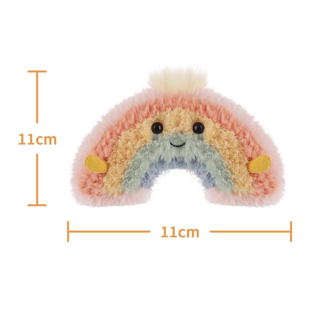 Apricot Lamb Childish Rainbow Plush Toy for Kids, Soft and Cute, Fluffy Childish Rainbow Toy for Girls and Boys, 11cm
