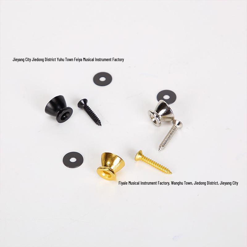 Set di bottoni per tracolla per chitarra in bachelite (2 pezzi) per modelli Yamaha - Cromo, Nero, Oro