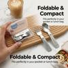 3Pcs/Set Portable Folding Fork Spoon With Box 304 Stainless Steel Cutlery Set Mini Cute Tableware Set Suitable for Kids Students