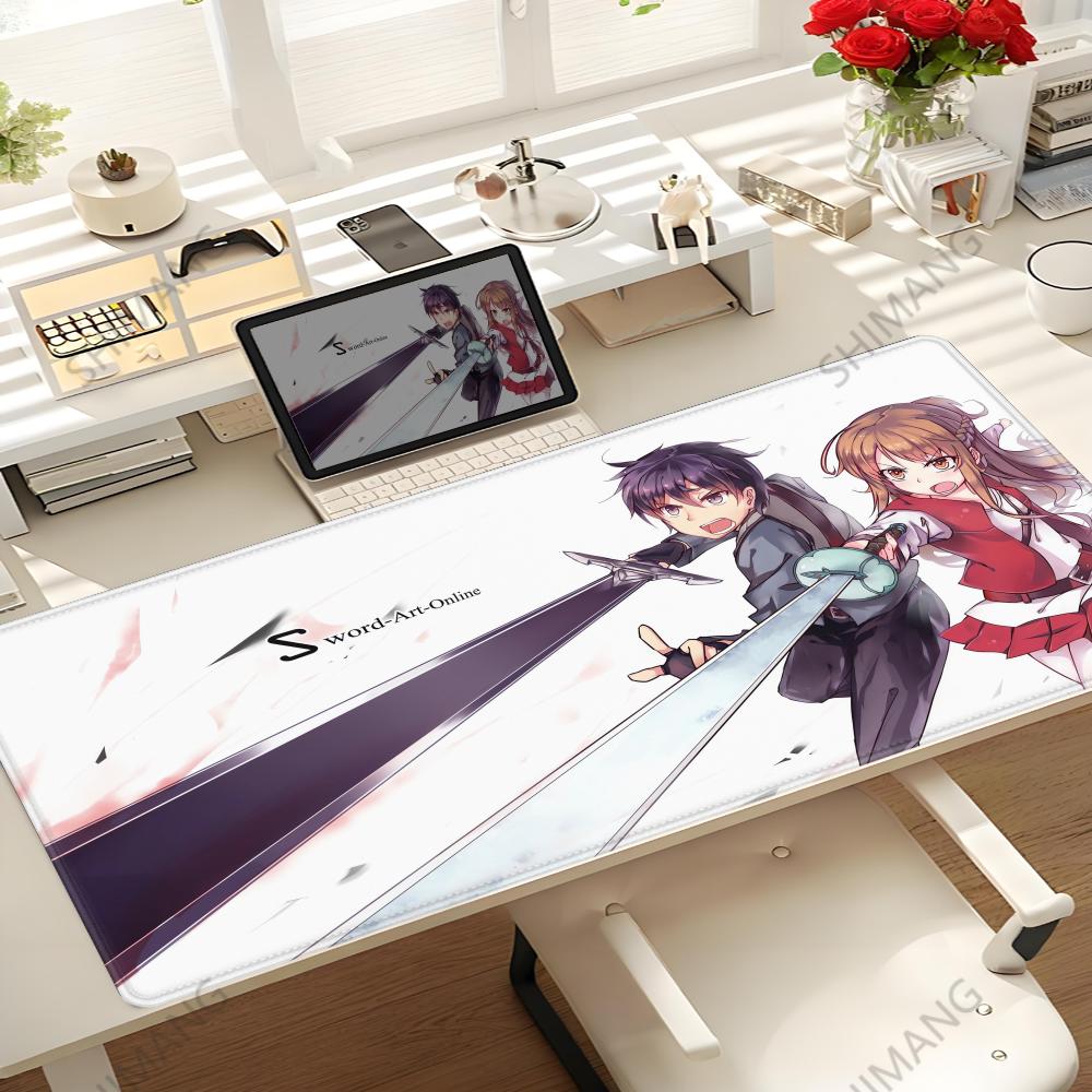 SSword Art Onlinee Mouse Pad Desk Mouse Pad Cute HD Desk Pad Extended Gaming Keyboard Mats Large xcm XXL Gamer Mousepad
