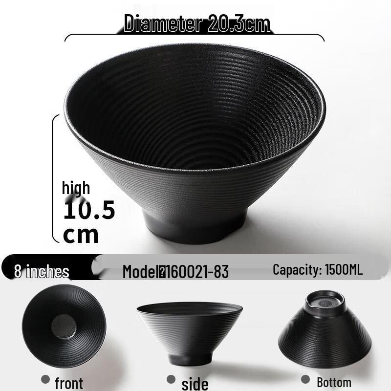 Jijun Commercial High-Temp Melamine Ramen Bowl