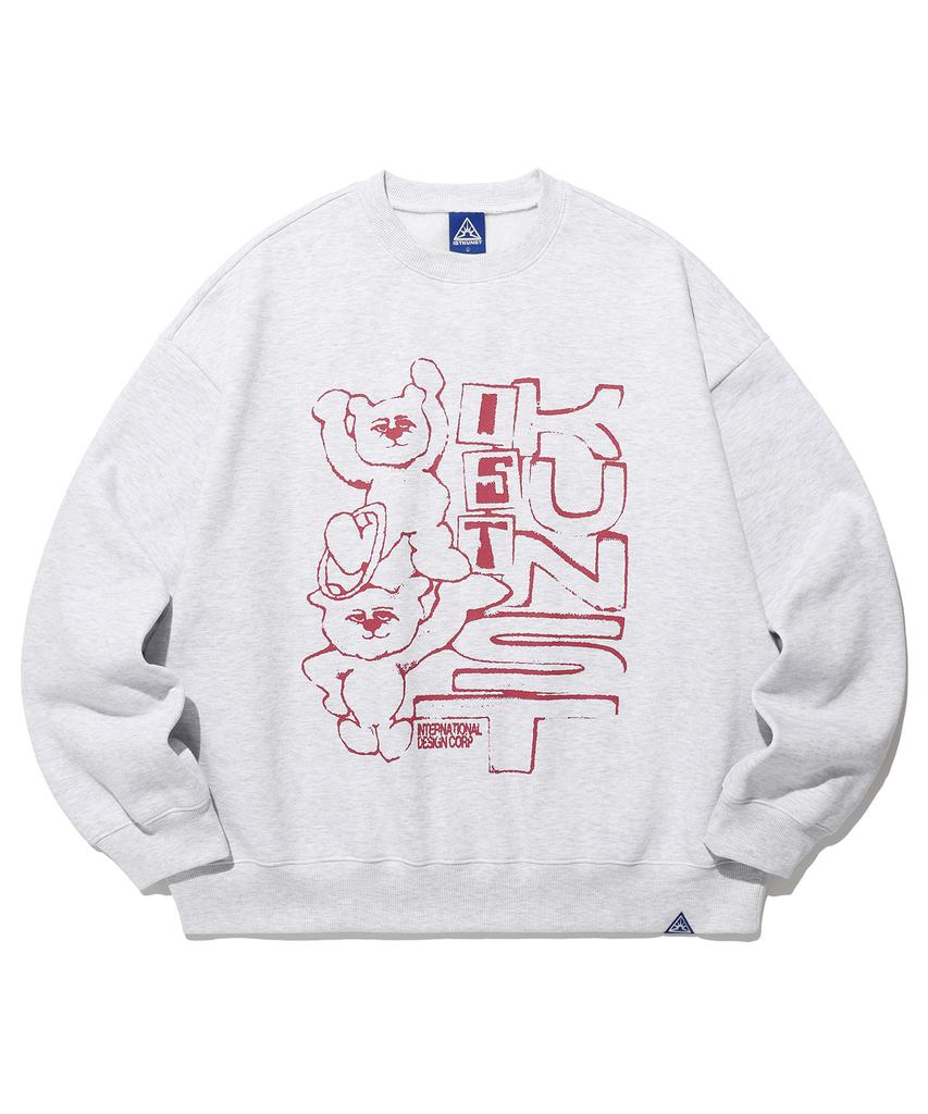 ISTKUNST Circus Bear Sweatshirts_Light Gray(Ik2Dfmm454A)