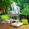 Wall Mural Photo Wall Paper 3D Green Forest Waterfall Natural Landscape Painting Wallpaper Mural