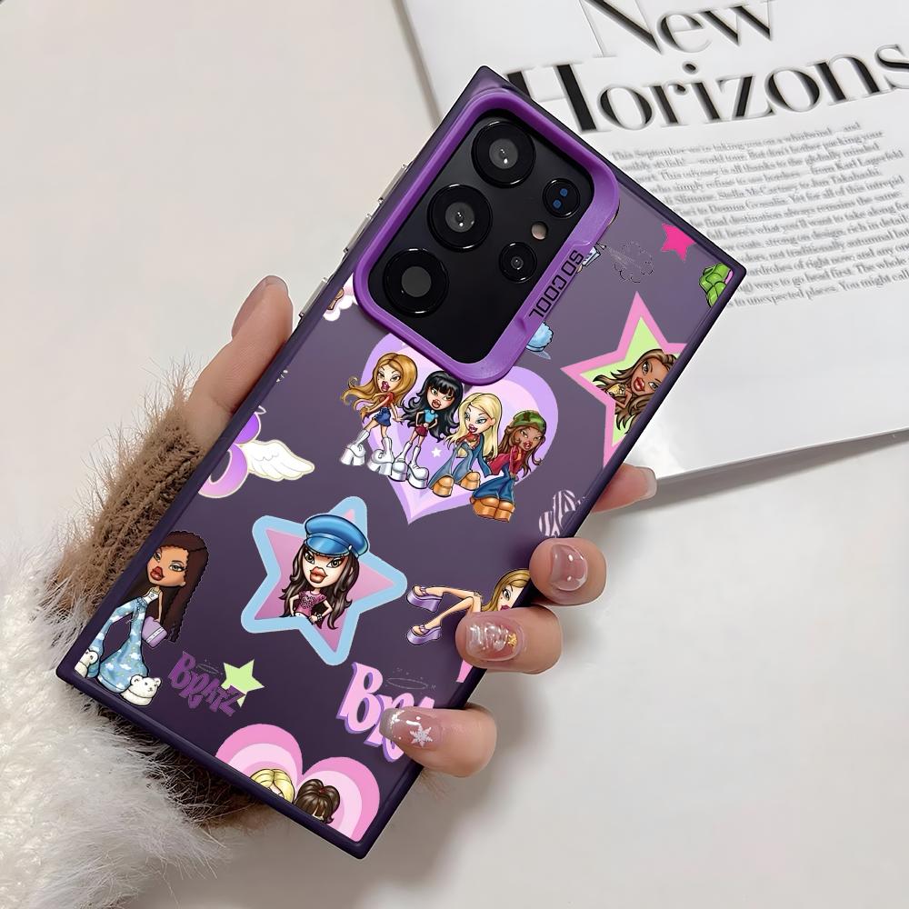 Fashion Girl B-BratzS Phone Case For Samsung Galaxy S25 Edge S24 S23 S22 S21 S20 Ultra Funda Silicone Silver Cover