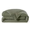 Housse de couette en percale 220 x 240 vert romarin Perrine