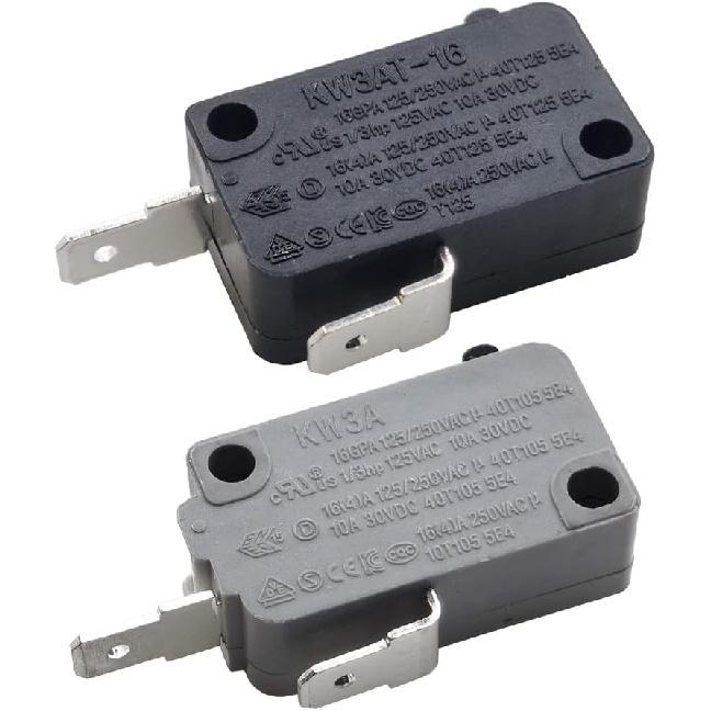 KW3A Microwave Oven Door Switch 16A 125/250V Door Interloc (2 Normally Open and 1 Normally Closes)