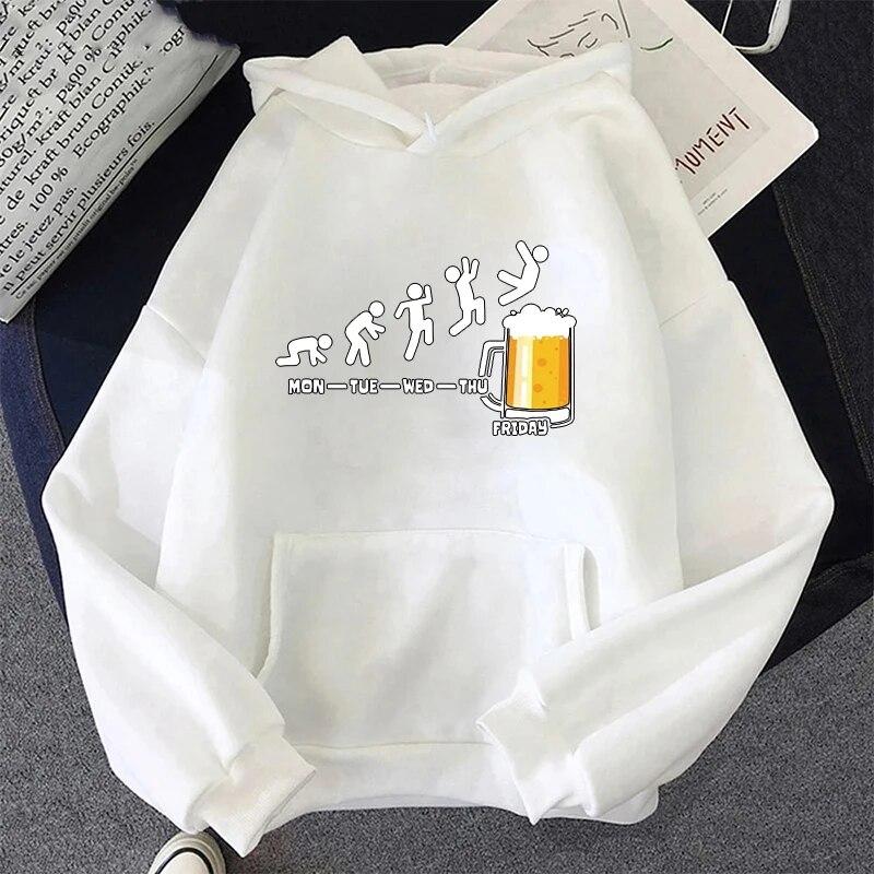 Week Craft Beer Hoodie Funny Unisex Women Sportswear Unisex Alcohol Drinking Individuality Hoody Fashion Sweatshirt Outerwear
