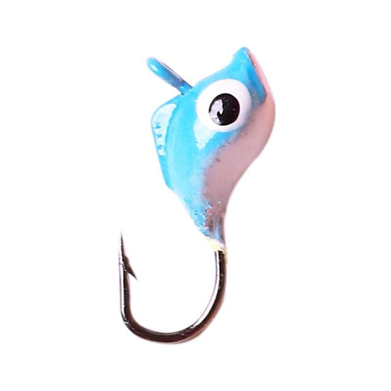 10-Color Dolphin-Lead Micro-Lure 1.6g Fishing Hook, Soft Bait Ice Fishing Hook