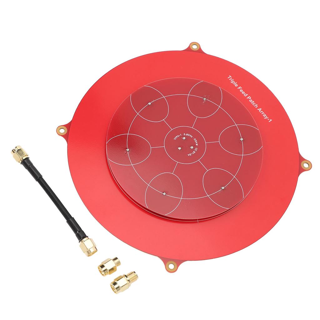 Triple Feed Patch Antenna 5.8Ghz PCB Red Color Fixed Wing Flat Panel Array Aerial Antenna