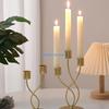 Nordic Styles Vintage Metal Iron Holder Decorative Stand Candlestick for Wedding Dining Table Centerpiece D57B
