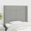 Vidaxl Wingback Headboard, Light Gray, 93X16X118/128 Cm, Fabric
