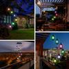 New LED Solar Wind Chime Kerosene Lamp Outdoor Decoration Retro Courtyard Lamp Home Porch Garden Decoration Hanging Lantern
