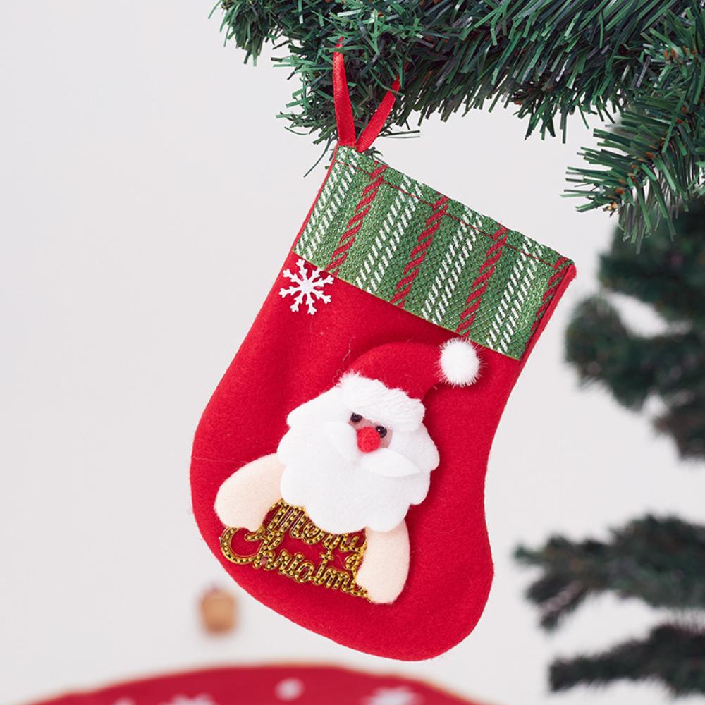 Рождественские носки Дед Мороз Олень Рождественская елка Подвесное украшение Дед Мороз Подарочный мешок Рождественский Новогодний декор Подарок