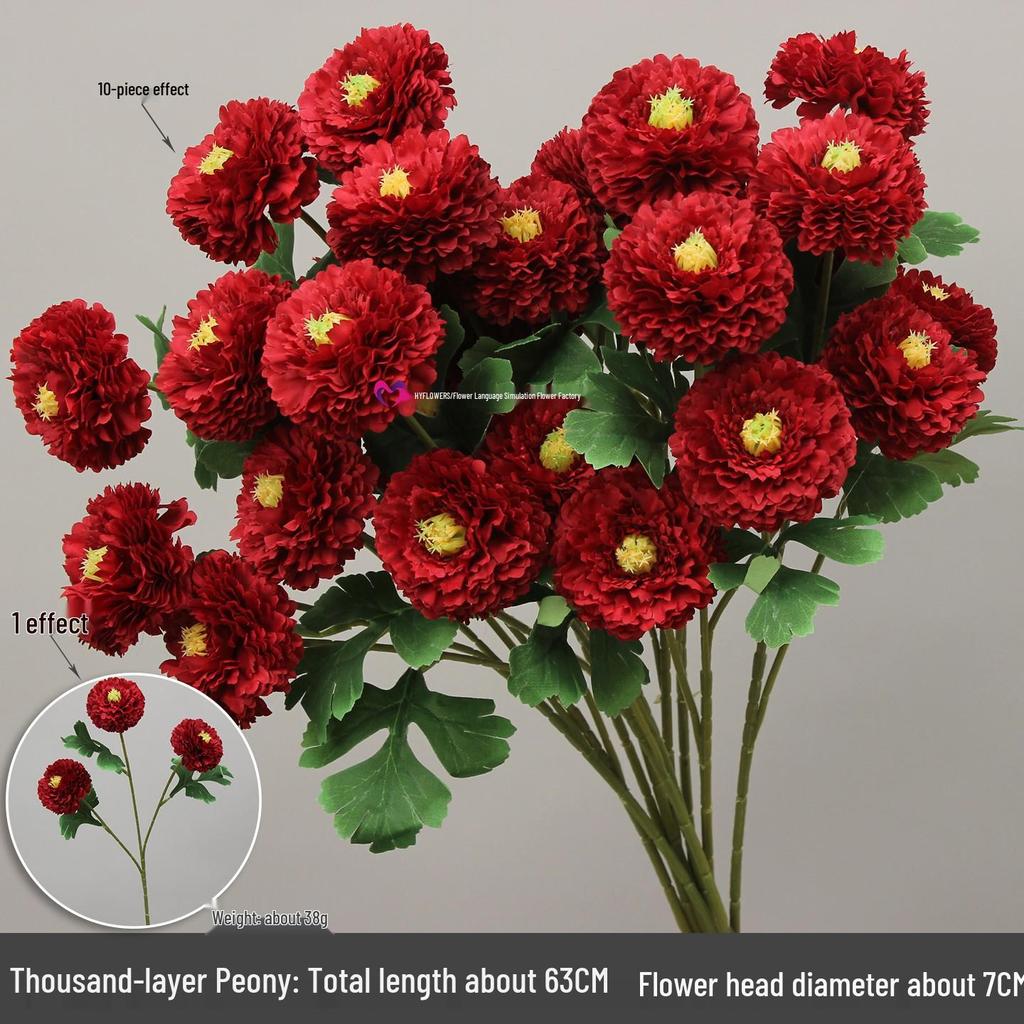10-Piece Burgundy Floral Décor Set: Red-Toned Artificial Flowers, Mat, Aisle Runner, Wedding Decoration