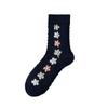 3/5pcs Spring Autumn Japanese Harajuku Woman Socks Cotton with Flowers Funny Socks Women Korean Style Kawaii Girls Calcetines Mujer