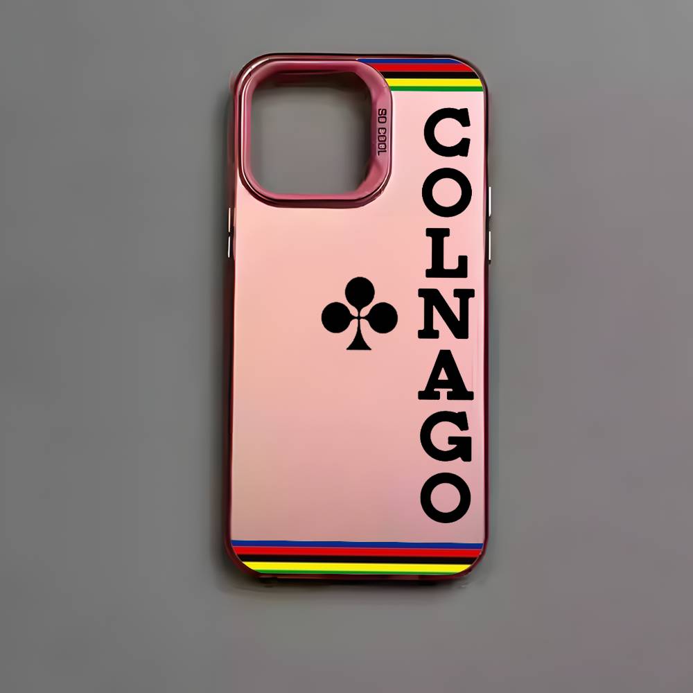 

Fashion Cycling C-Colnago Phone Case For iPhone 16 15 14 13 12 11 Pro Max Black Matte Multicolor Laser Metallic Aurora Cover iPhone14promax