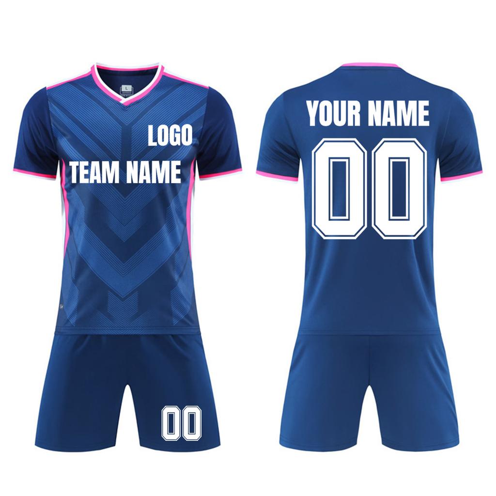 Personalisierte Shirts Kit Herren Mädchen mit Namen Nummer benutzerdefinierte Fußballtrikots für Jungen Trainingsanzug