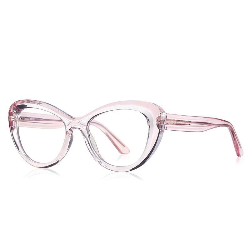Green Pink Frame Cat Eye Myopia Glasses Woman Spring Hinge TR90 Minus Photochromic Glasses With Diopters 0 -0.5 -0.75 To -6.0