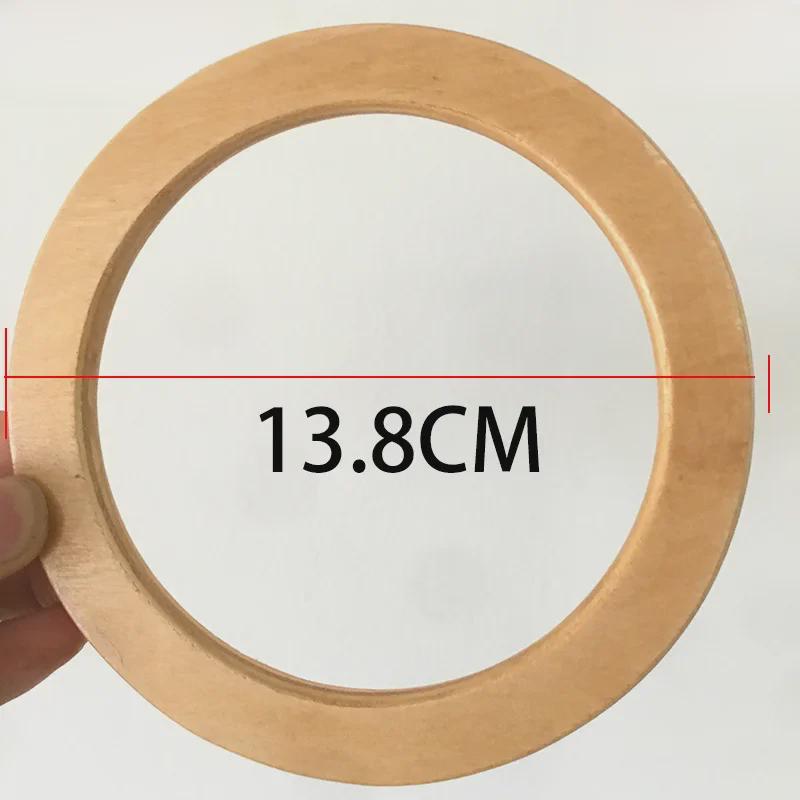 "Handmade Wooden Bamboo Round D-Shaped Bag Handle Gift Box"