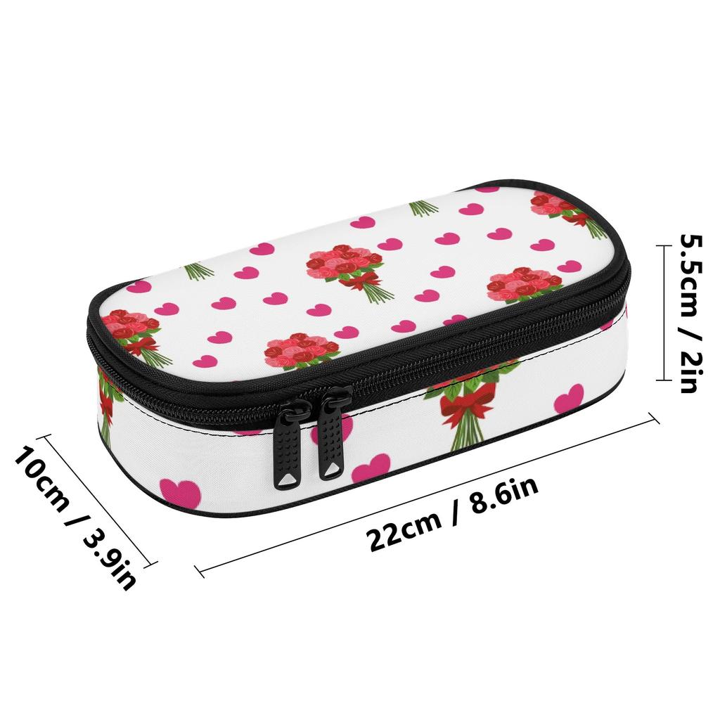 Pen Case Spacious Storage Strong Polyester Fabric Smooth Zipper with Main Compartment Mesh Pocket and Pen Slots for Classroom Use