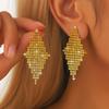 New Popular Jewelry Claw Chain Long Tassel Gradual Change Color Earrings Bride Stage Atmosphere Earrings